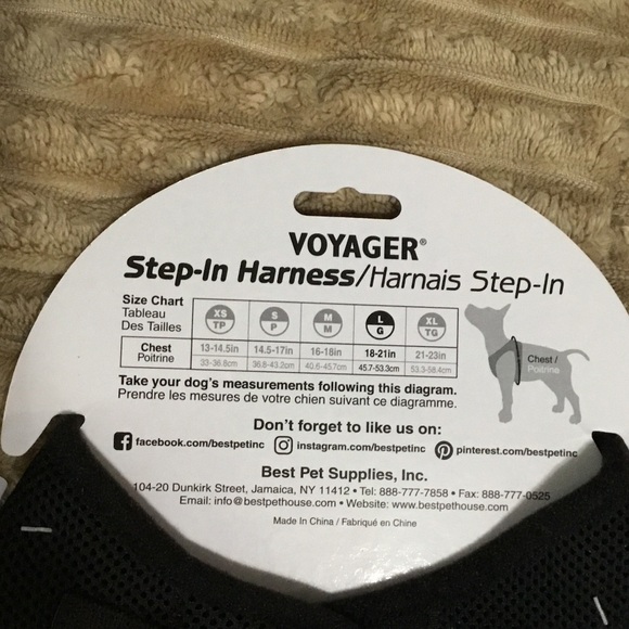 Voyager Black Step-In Dog Harness W/reflective strips, size large, NWT. - Picture 5 of 8